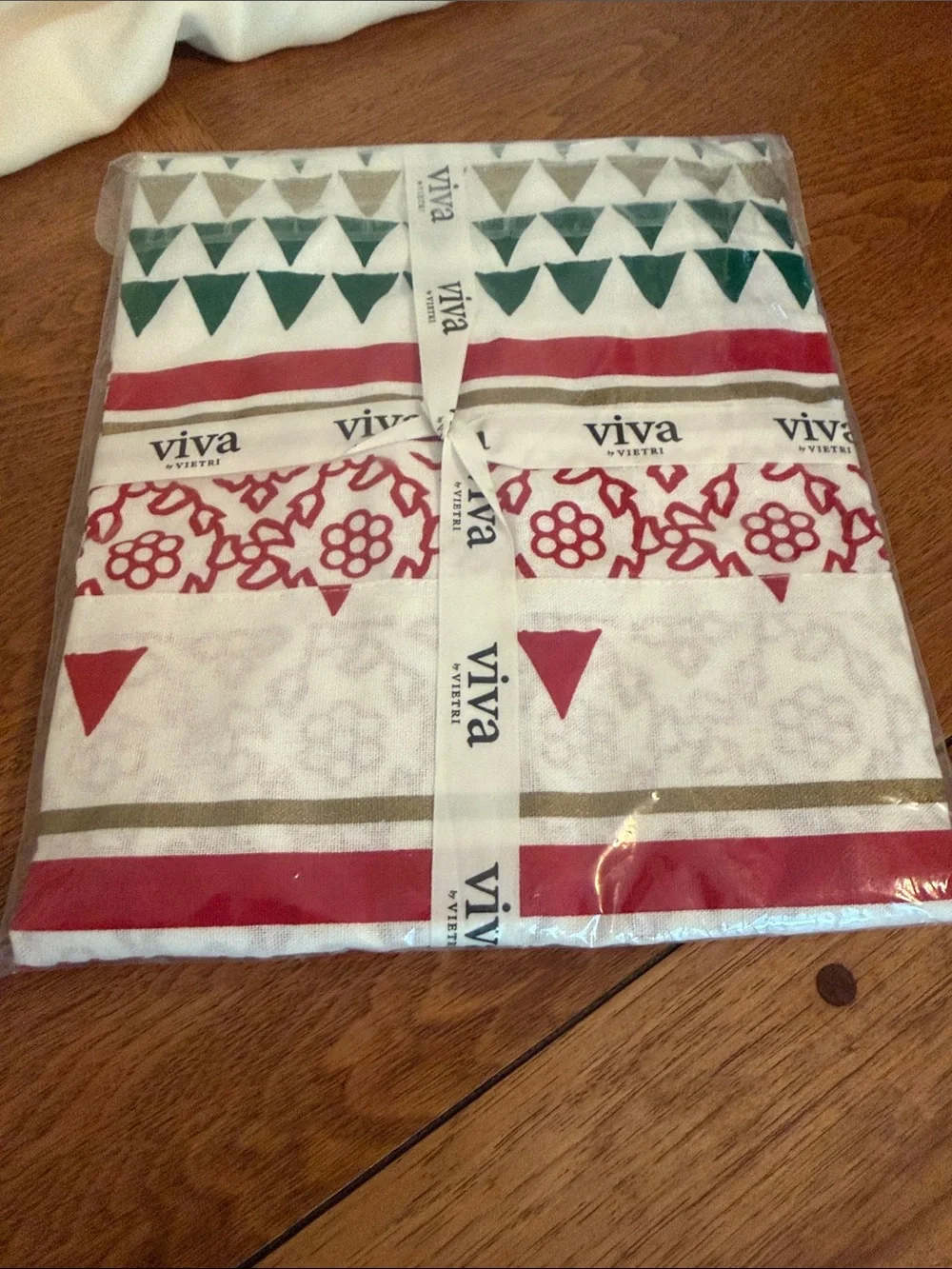 Viva by Vietri Red & Gold Holiday Tree Apron